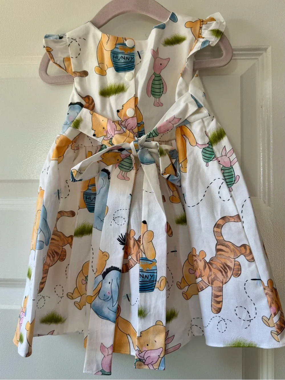 Toddler Girls 2T Disney Winnie the Pooh Dress with Mickey Mouse Ears - Picture 3 of 6